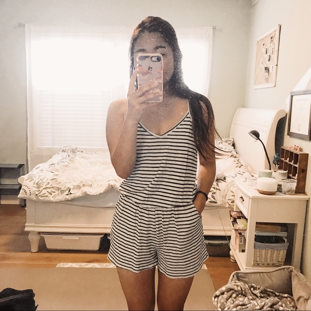 SOLD - brandy melville striped romper